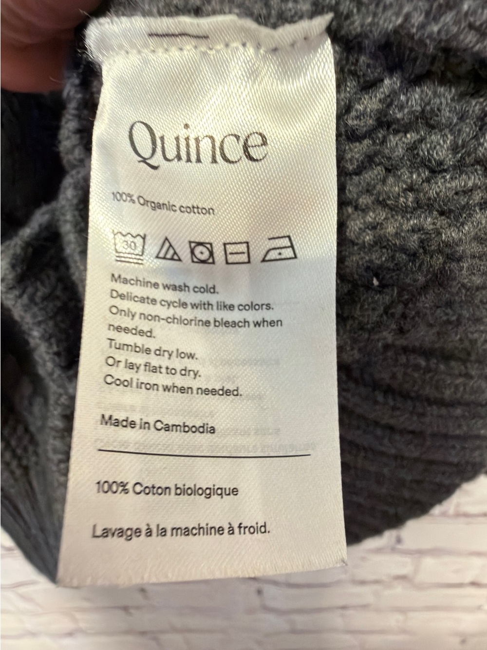 QUINCE OVERSIZED CABLE KNIT ORGANIC COTTON CARDIGAN CHUNKY V NECK WARM TIMELESS - Picture 6 of 11